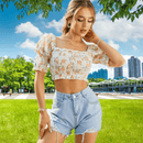 Crop Top Fiori Boho Chic | Paradiso Bohemien