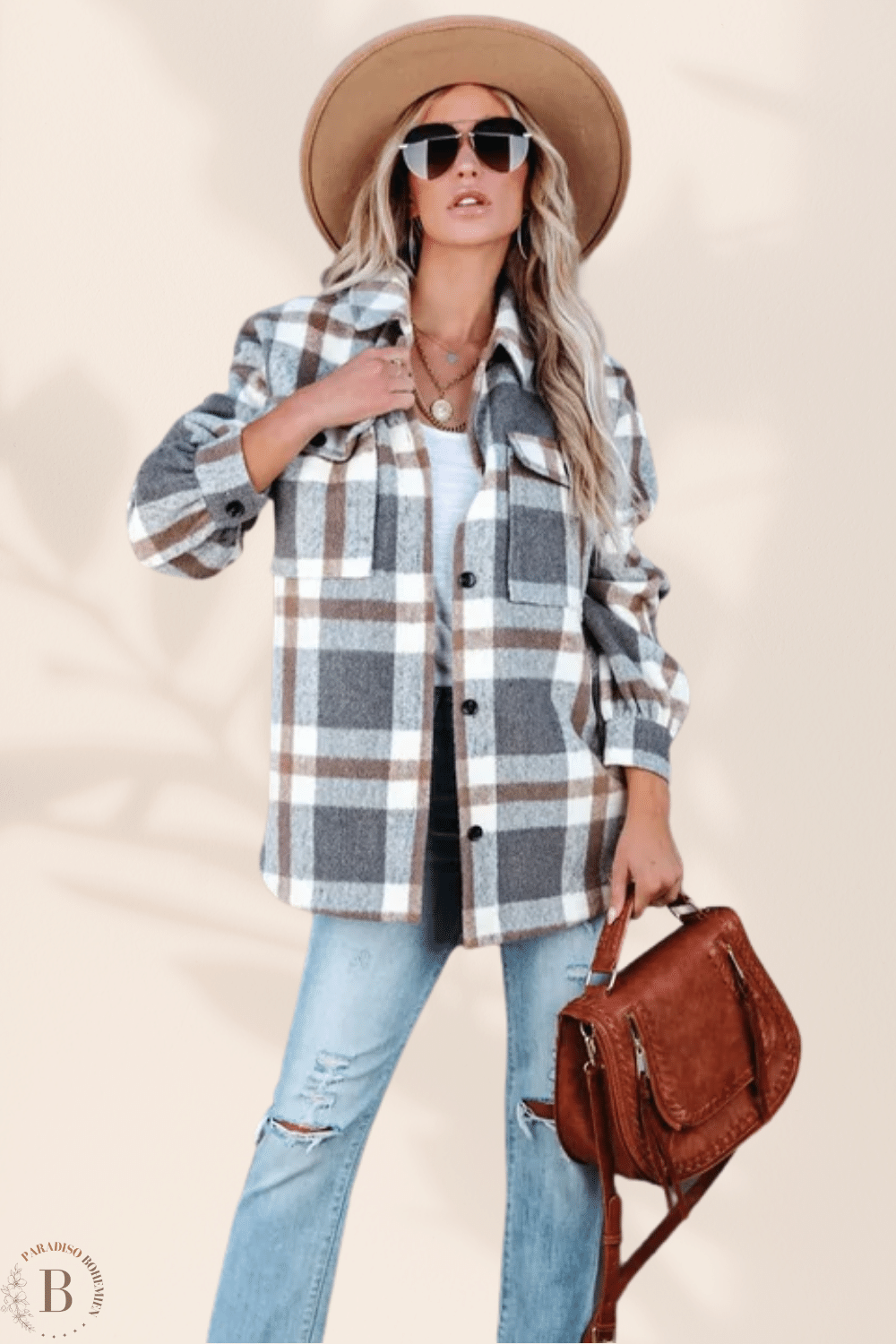 Giacca Camicia a Quadri  | Paradiso Bohemien