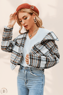 Giacca Corta Bianca Donna Misto Lana | Paradiso Bohemien