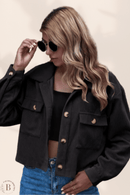 Giacca Corta Elegante Donna Nera | Paradiso Bohemien