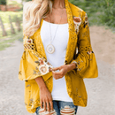 giacca gialla a fiori donna | giacca a fiori gialla stile boho