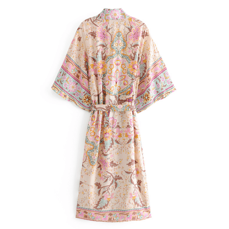 Kimono Lungo a Fiori | Paradiso Bohemien