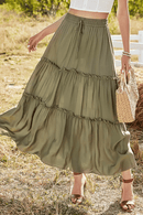 Gonna Verde Militare Lunga | Paradiso Bohemien