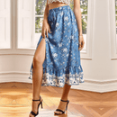 Gonna Blu Fiorata Bohémien | Paradiso Bohemien