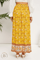 Gonna Lunga Gialla a Fiori | Paradiso Bohemien