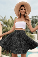 Gonna Nera Corta Estiva a pois bianchi | Paradiso Bohemien
