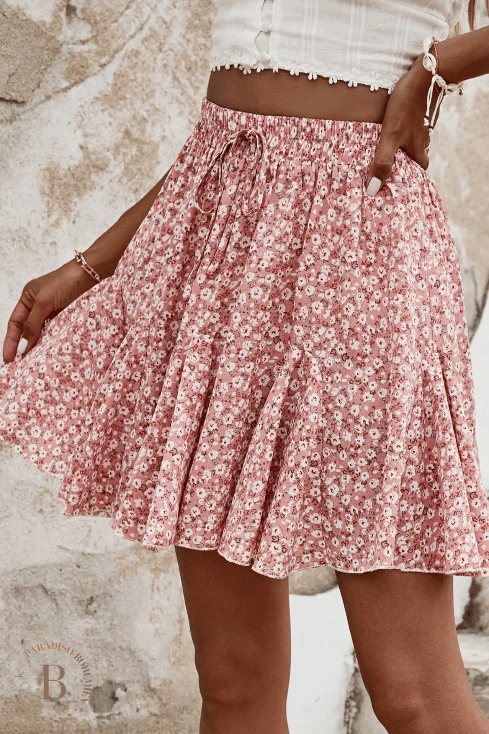 Gonna Corta a Fiori da donna | Paradiso Bohemien