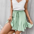 Gonna Corta Verde a Balze Boho Chic | Paradiso Bohemien