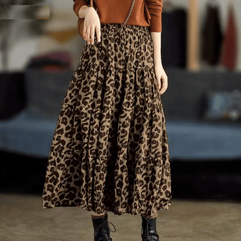 Gonna Lunga Gonna Balze Leopardata Balze Gonna Vicolo Leopardata