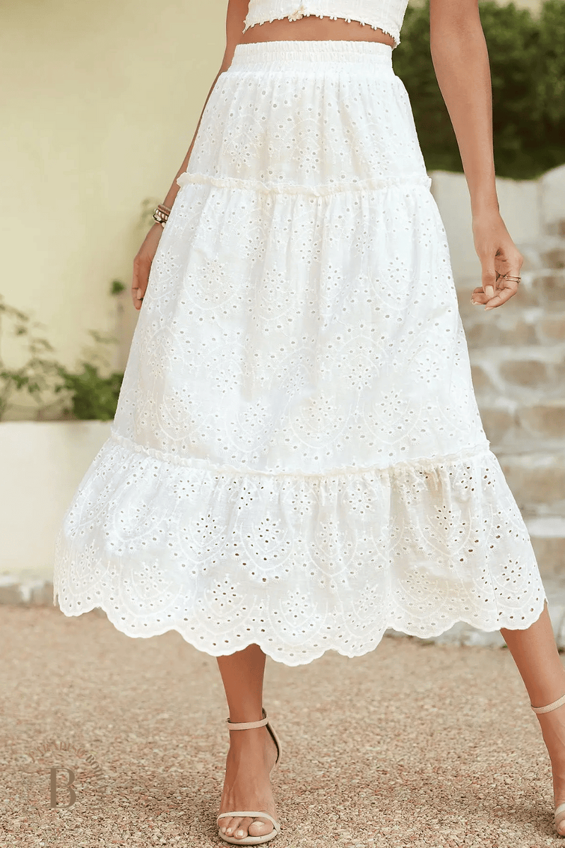 Gonna Lunga Bianca Paradiso Bohemien