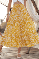 Gonna Gialla Lunga da Donna stile Boho | Paradiso Bohemien