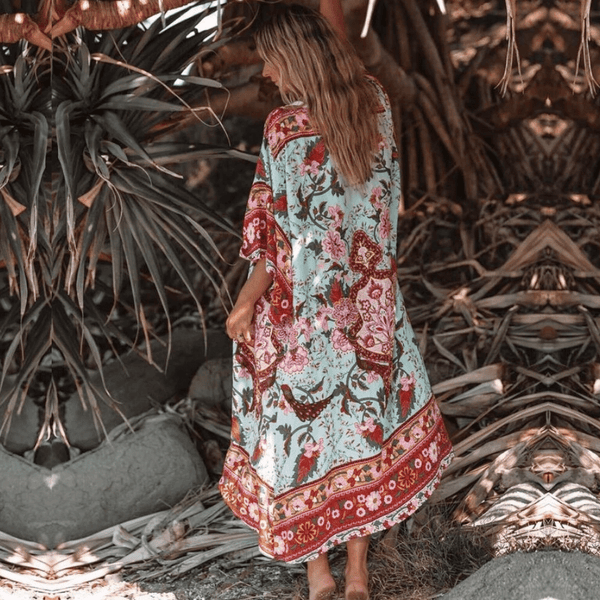 Kimono a Fiori Lungo | Paradiso Bohemien