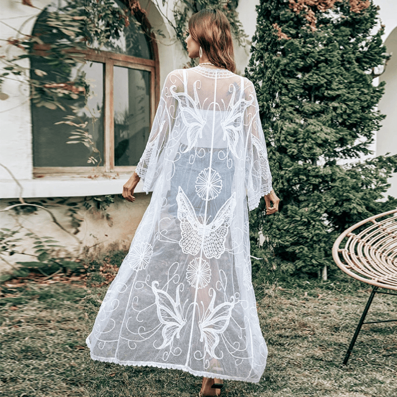 Kimono di Pizzo Bianco stile Boho | Paradiso Bohemien