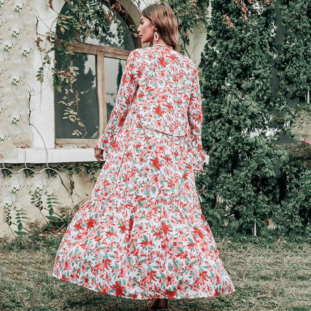 Kimono a Fiori Lungo | Paradiso Bohemien