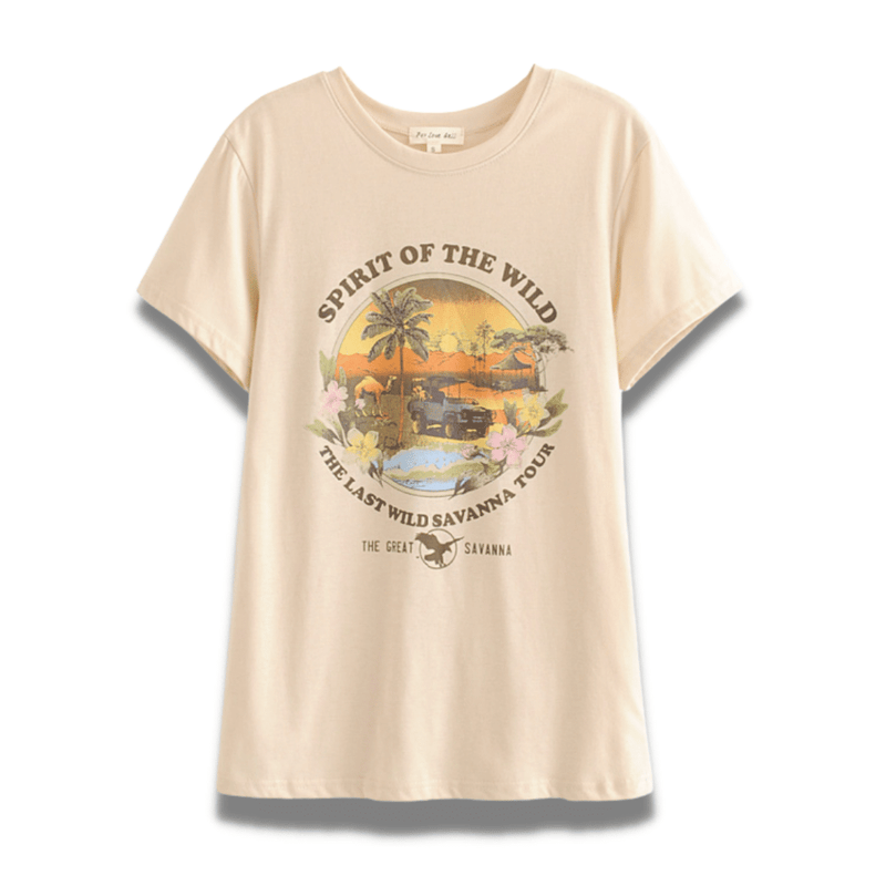 Maglietta Vintage stampa Savanna | Paradiso Bohemien