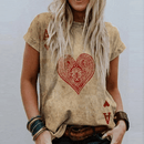 Maglietta Vintage stampa Cuore | Paradiso Bohemien
