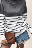 Maglione a Collo Alto Donna Grigio | Paradiso Bohemien