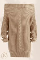 Vestito Maglione con Spalle Scoperte | Paradiso Bohemien