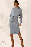 Maglione Lungo a Vestito Grigio | Paradiso Bohemien