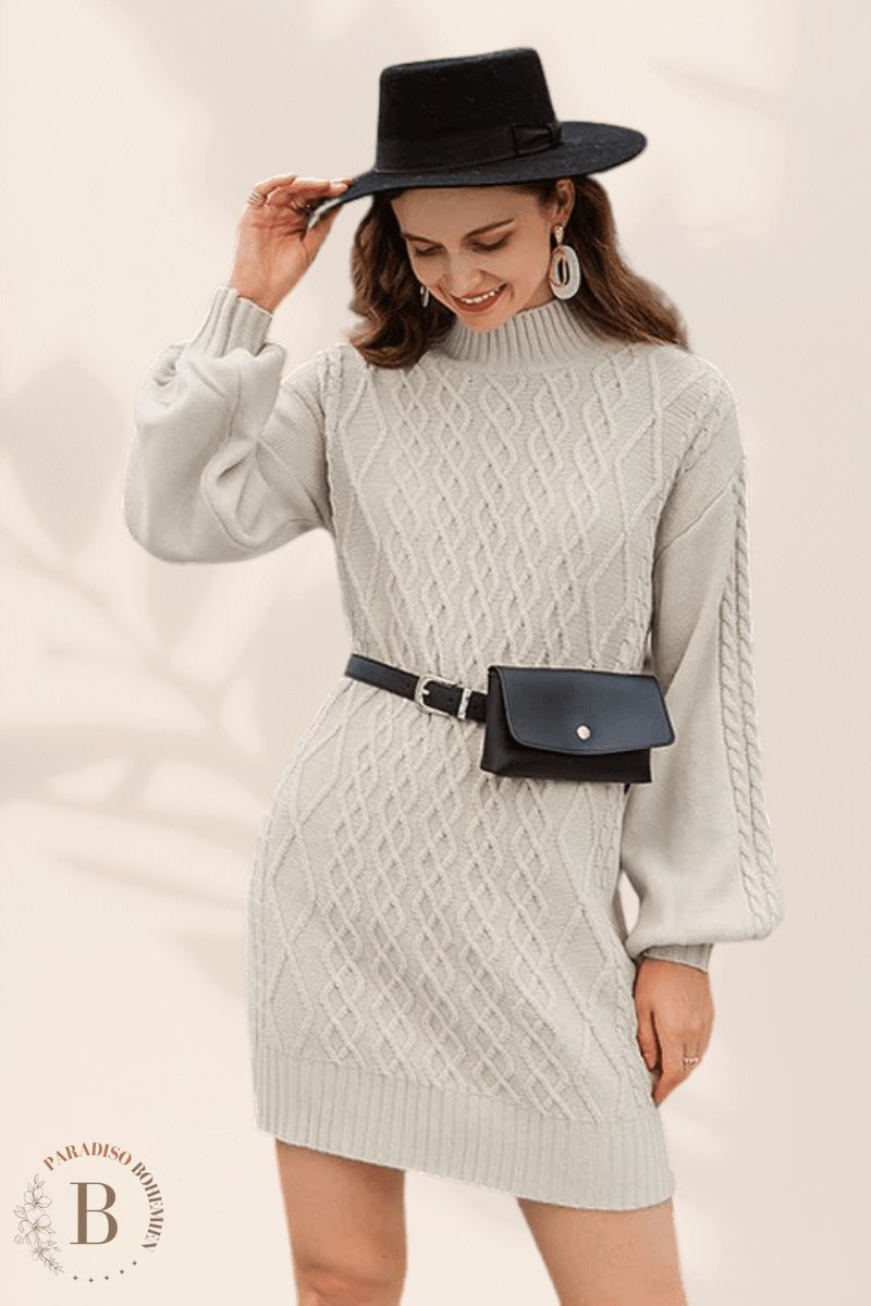 Maglione vestito 2025 con cintura