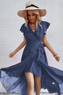 Vestito a Portafoglio Blu  | Paradiso Bohemien