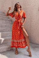 Vestito Boho Arancione Lungo Estivo | Paradiso Bohemien