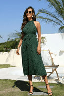 Vestito Verde Plissettato Bohémien | Paradiso Bohemien