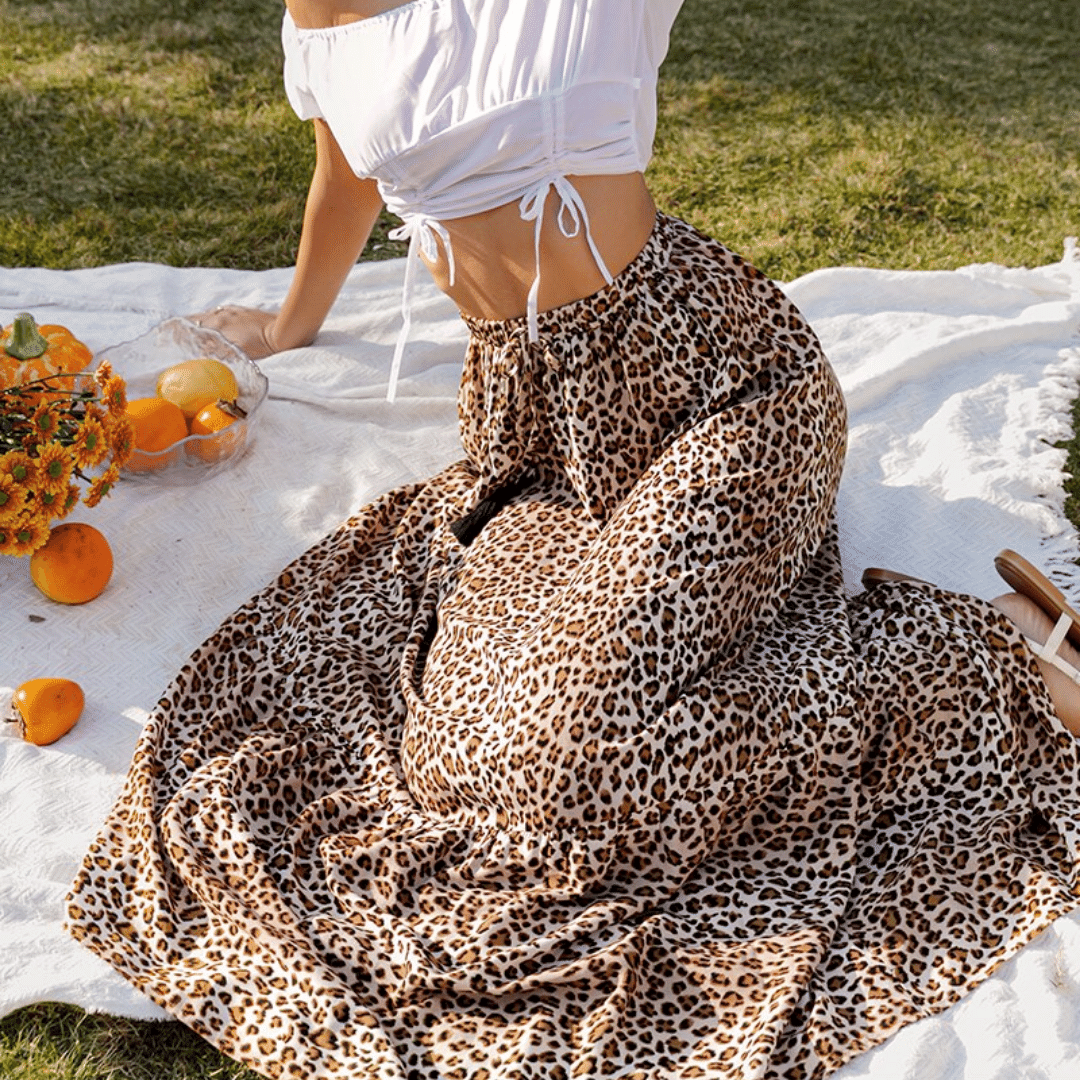 Maxi Gonna Lunga Boho Chic | la gonna lunga leopardata