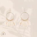 Orecchini Boho a Cerchio con Nappe Bianchi | Paradiso Bohemien