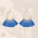 Orecchini Boho a Cerchio con Nappe Blu | Paradiso Bohemien