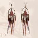 Orecchini Piume Lunghe Boho Chic da Donna | Paradiso Bohemien