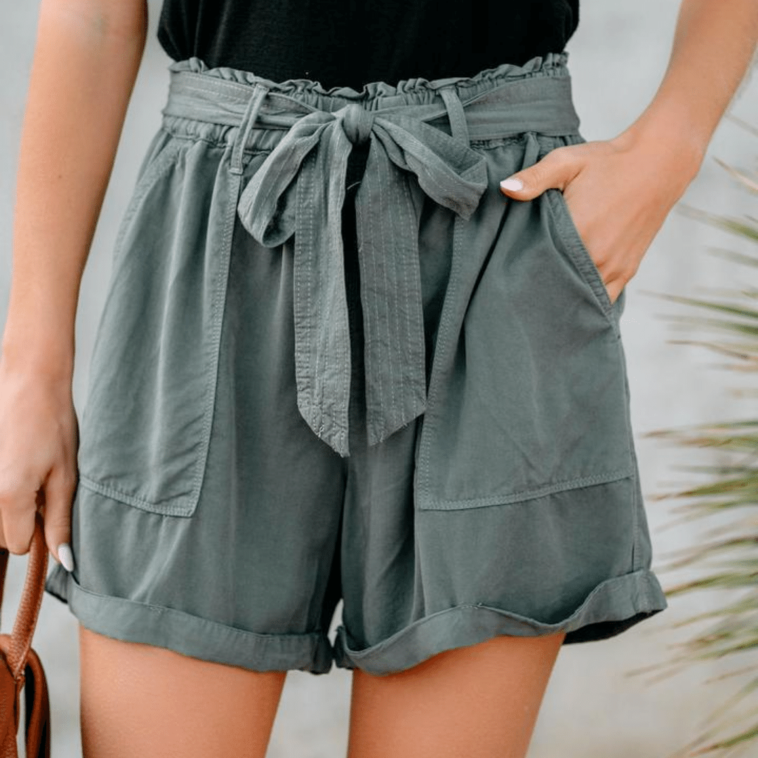 Pantaloncini a Vita Alta Larghi Boho | Paradiso Bohemien