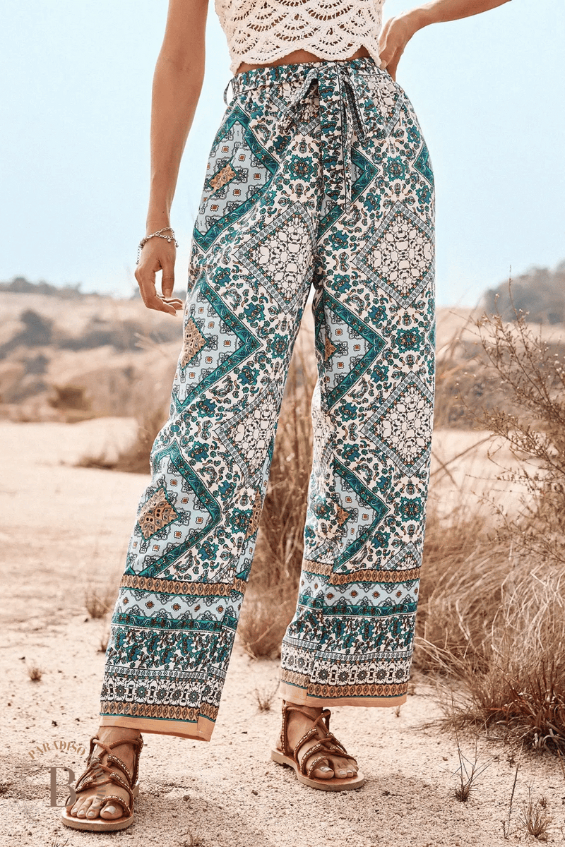 Pantaloni Donna Estivi Larghi Paradiso Bohemien