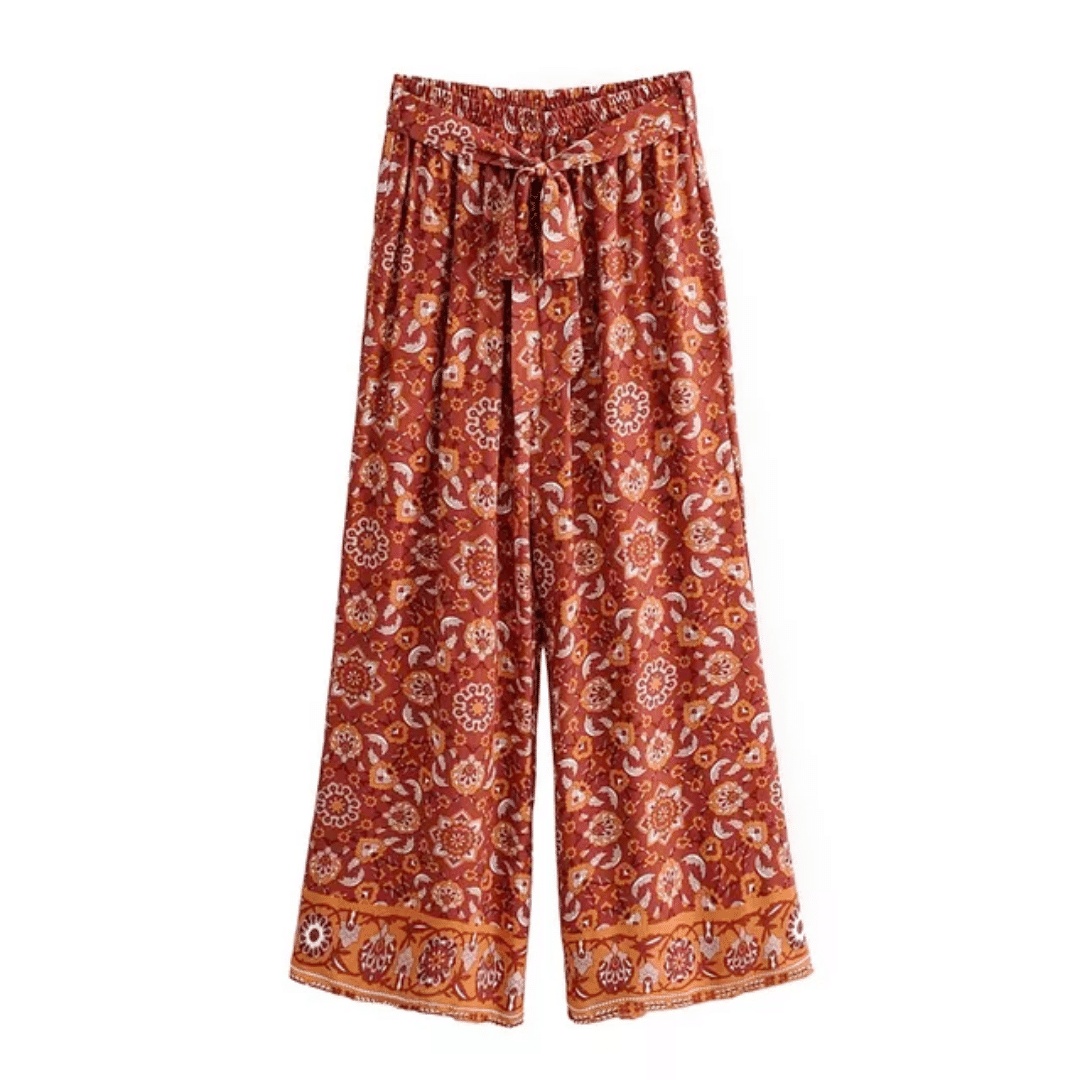 Pantaloni Boho Rossi Donna | Paradiso Bohemien