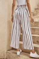 Pantaloni Bianchi a Righe Nere da Donna | Paradiso Bohemien