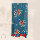 Sciarpa Leggera Donna Blu Fantasia Fragola in stile Boho | Paradiso Bohemien