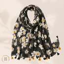 Sciarpa Nera a Fiori | Paradiso Bohemien