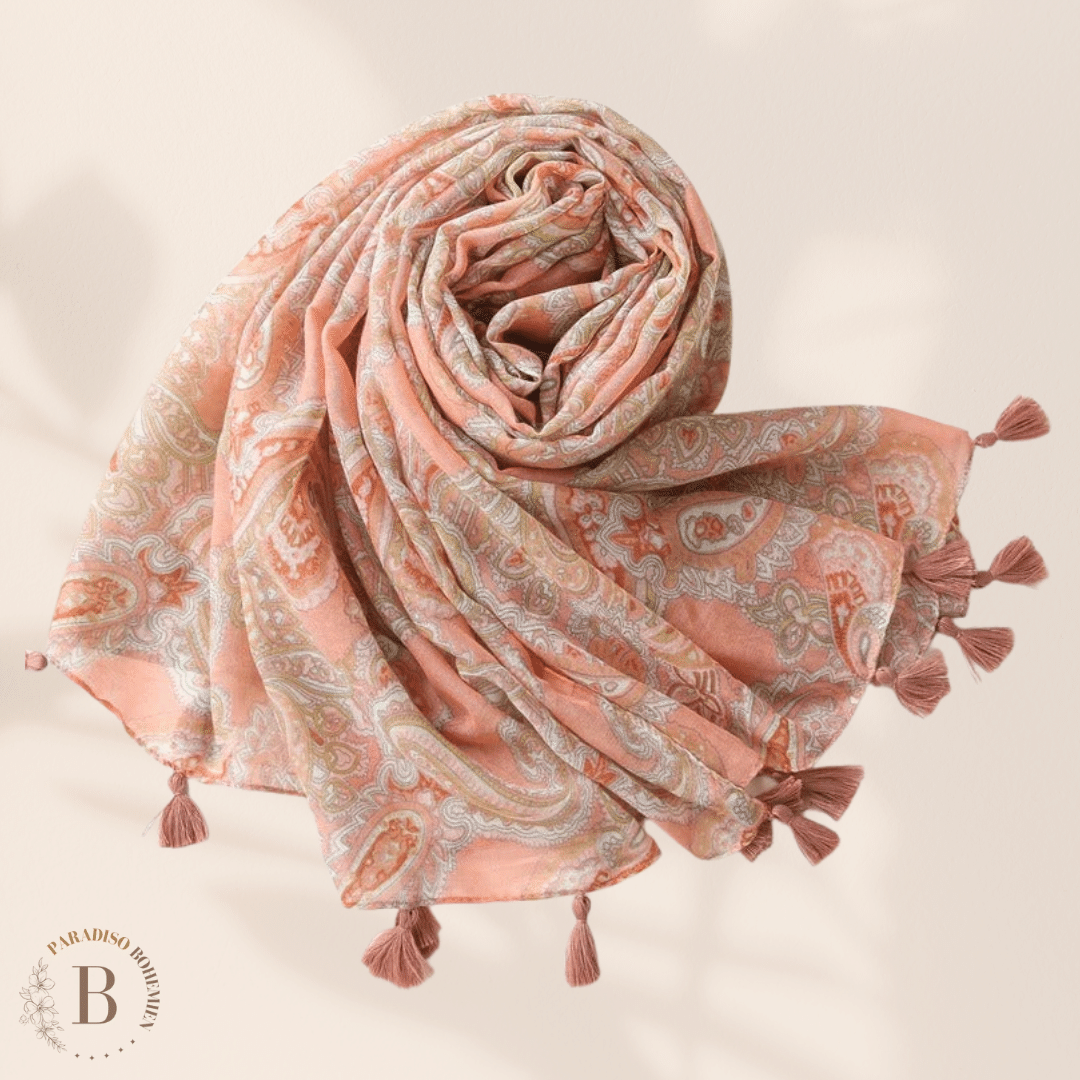 Sciarpa Rosa Antico Boho | Paradiso Bohemien