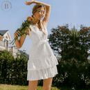 Vestito Bianco Arricciato Boho | Paradiso Bohemien