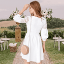 Vestito Bianco Corto Boho Chic