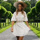 Vestito Bianco Corto in Pizzo Boho Chic | Paradiso Bohemien