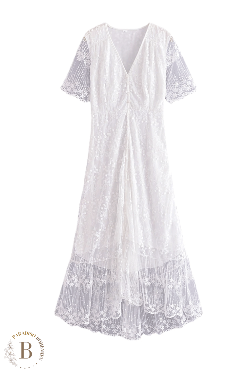 Vestito Bianco Estivo in Pizzo | Paradiso Bohemien