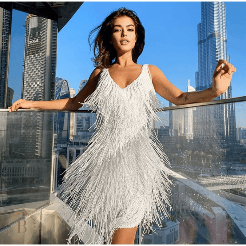 Vestito frange best sale
