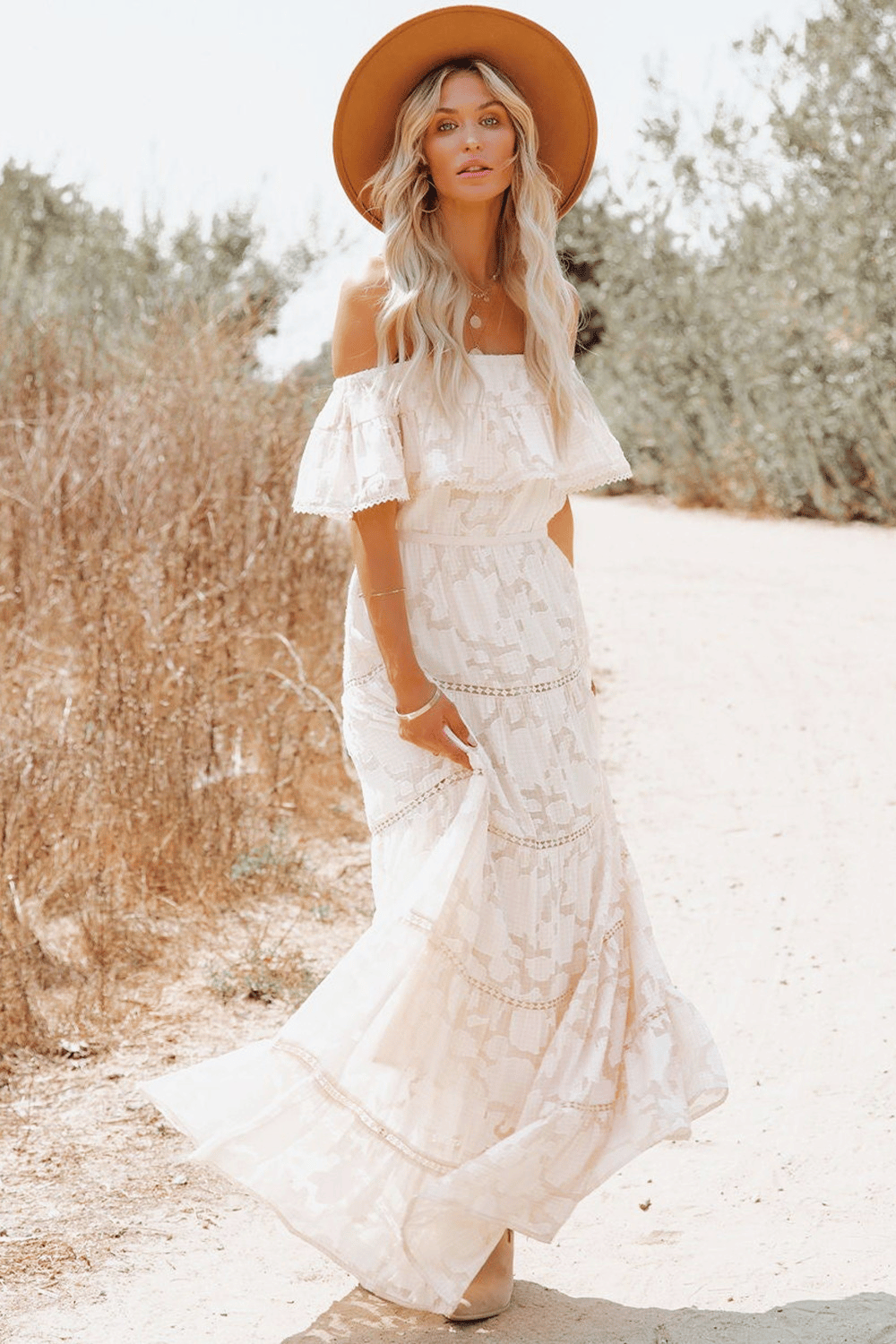 Vestito Bianco Lungo Boho | Paradiso Bohemien