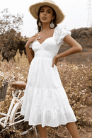 Vestito Bianco Midi Boho Chic | Paradiso Bohemien
