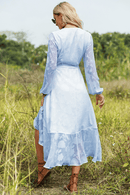 Vestito Blu a Maniche Lunghe | Paradiso Bohemien