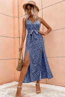 Vestito Blu a Pois Bianchi da donna | Paradiso Bohemien