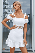 Vestito Corto Bianco Elegante | Paradiso Bohemien