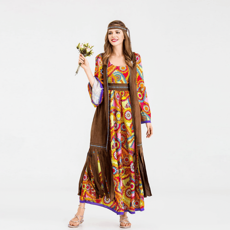 Vestito Hippie Carnevale Paradiso Bohemien