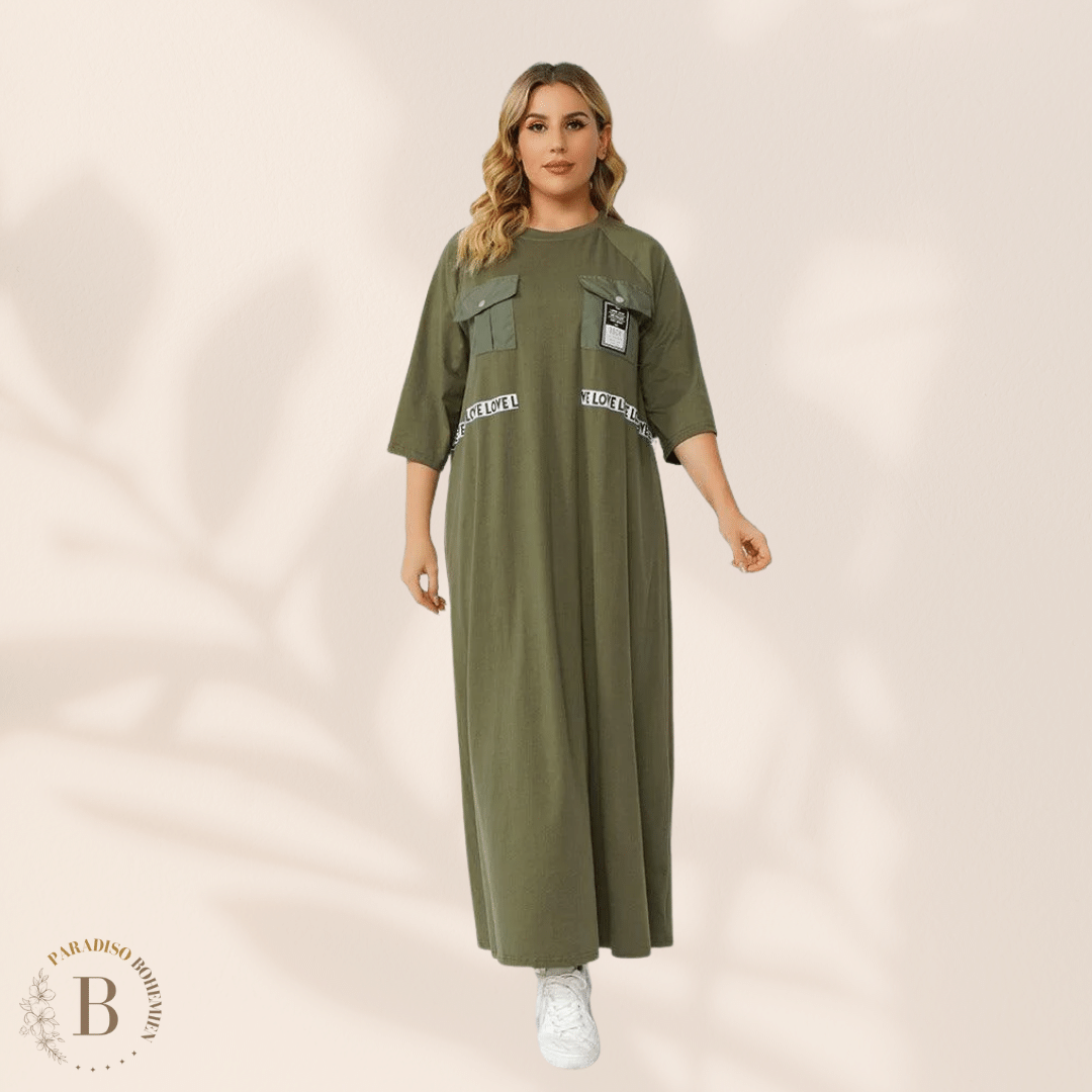 Vestito Colore Verde Taglie Forti | Paradiso Bohemien